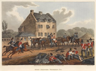 Főhadiszállás Waterloo 1815, M. Dubourg metszete, 1819 (színes aquatinta) alkotó: Franz Joseph Manskirch