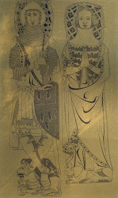 Réztábla a Minster Abbey and Church-ből, Isle of Sheppey, Kent, 1337 1849. alkotó: Franz Kellerhoven