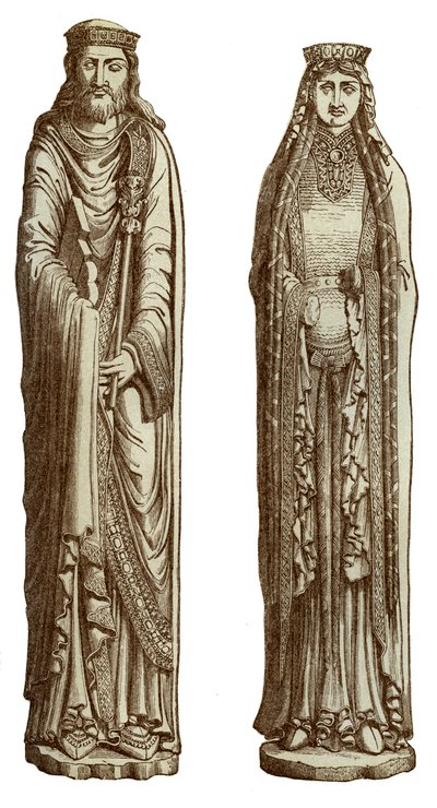 I. Clovis és Clotilde felesége, XII. század, 1870 alkotó: Franz Kellerhoven