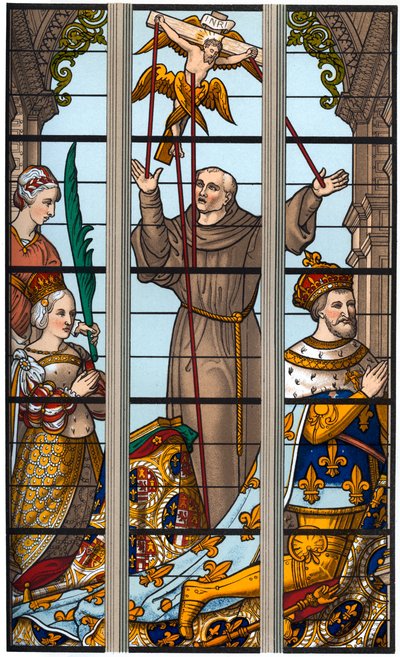 I. Ferenc és Eleonore áhítataikon, 1515-1547, 1870 alkotó: Franz Kellerhoven