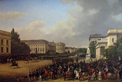 Német: Parádé az Opernplatzon Berlinben Parádé az Opernplatzon alkotó: Franz Krüger
