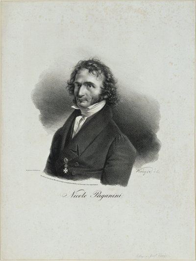 Niccolò Paganini alkotó: Franz Krüger