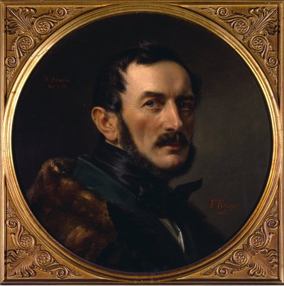 Albert Dietrich Schadow építész portréja alkotó: Franz Krüger