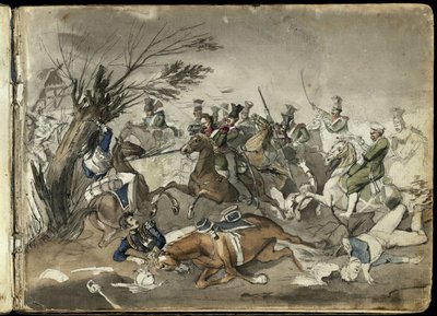 Csatajelenet alkotó: Franz Krüger
