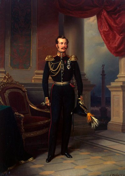 Alekszandr Nyikolajevics trónörökös portréja, 1818-1881, 1840 alkotó: Franz Kruguer