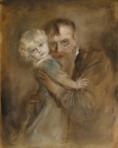 Önarckép Marion lányával alkotó: Franz von Lenbach