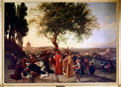 Torquato Tasso halála (festmény) alkotó: Franz Ludwig Catel