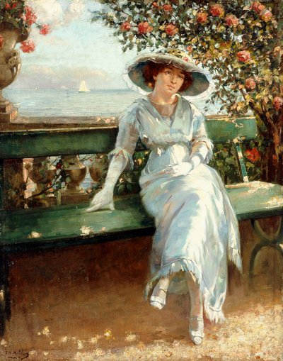 Délután a tenger mellett, Cannes alkotó: Franz M. Melchers