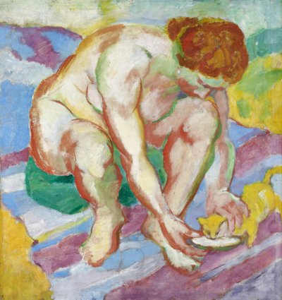 Meztelen macskával alkotó: Franz Marc