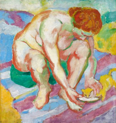 Akt macskával alkotó: Franz Marc