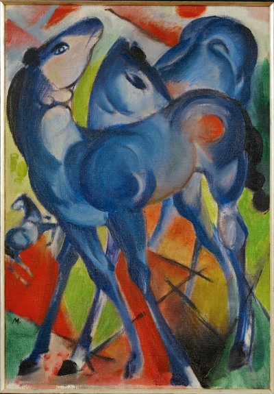 Blue fillies (festmény vászonra) alkotó: Franz Marc
