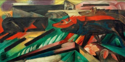 A farkasok (Balkáni háború) alkotó: Franz Marc