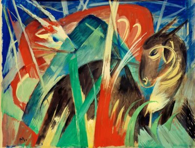 Mythical Animals I (I. állati összetétel) alkotó: Franz Marc