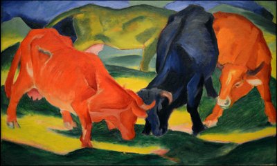 Harci tehenek, 1911. alkotó: Franz Marc