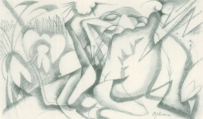 Franz Marc - Vázlatfüzet a terepről - Sheet 19 alkotó: Franz Marc