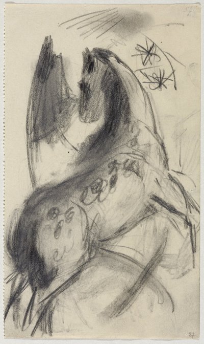 Német: Jumping horse alkotó: Franz Marc