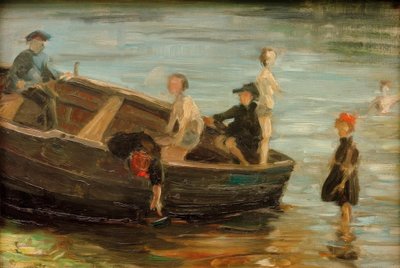 Gyerekek a csónakban alkotó: Franz Marc
