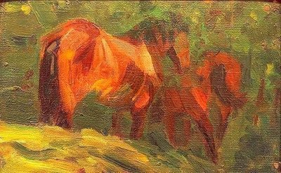 Kis lovas tanulmány alkotó: Franz Marc