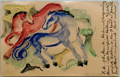 Vörös és kék ló alkotó: Franz Marc