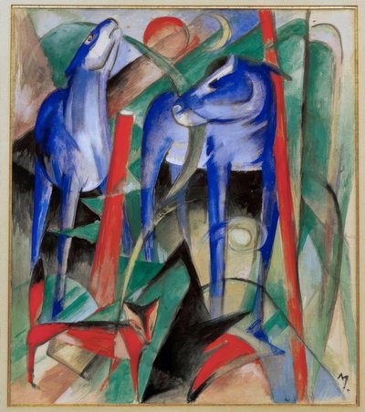 A lovak teremtése (Három mesés állat) alkotó: Franz Marc