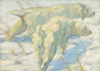 Szibériai kutyák a hóban alkotó: Franz Marc