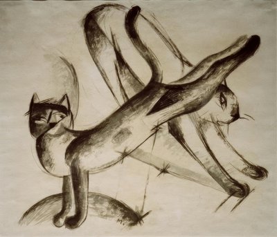 Játszó macskák alkotó: Franz Marc