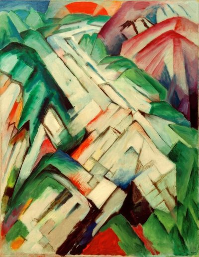 Köves ösvény (hegyek / táj) alkotó: Franz Marc