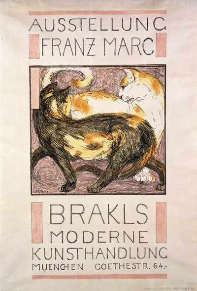 Két macska, 1909-10 alkotó: Franz Marc