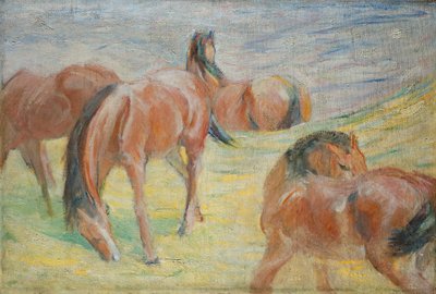 Legelésző lovak I alkotó: Franz Marc