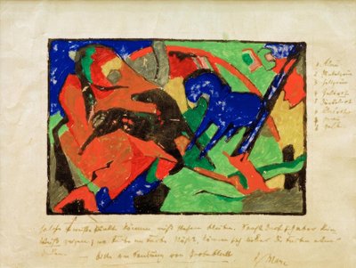 Két ló alkotó: Franz Marc