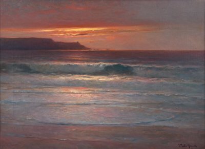 A nyár utolsó sugarai a szörfözésen, 1890-1900 körül (olaj, vászon) alkotó: Franz Muller Gossen