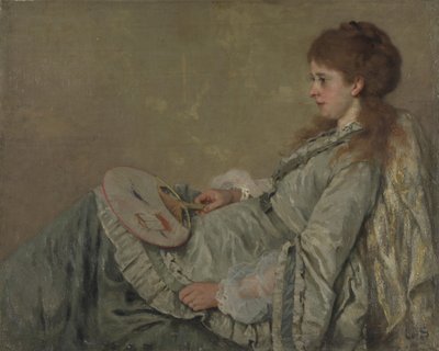 A művészfeleség arcképe, 1872-1873 alkotó: Franz Otto Scholderer