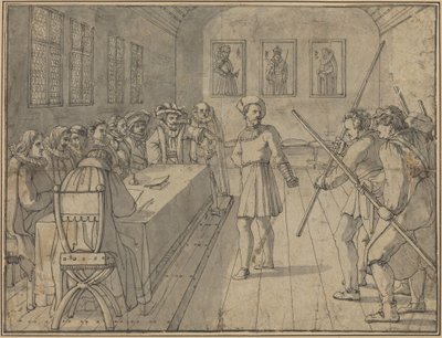 Jelenet a IV. felvonásból Goethe "Gotz von Berlichingen" című művéből alkotó: Franz Pforr