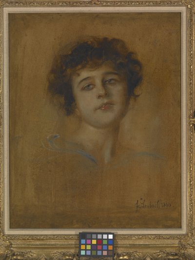 Egy fiatal nő portréja (olaj, vászon) alkotó: Franz Seraph von Lenbach