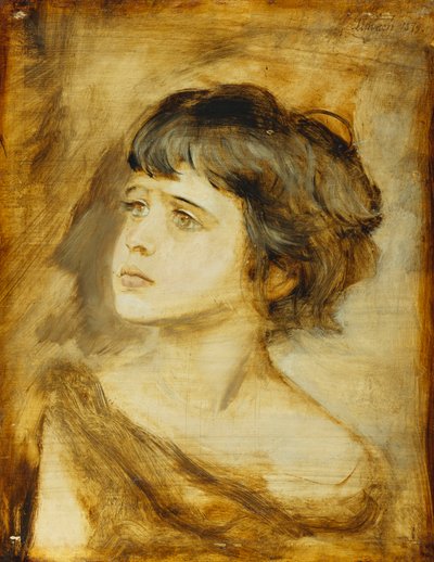 Egy lány feje, 1879 alkotó: Franz Seraph von Lenbach