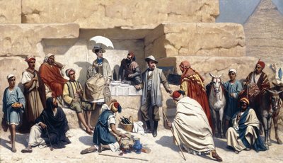 Látogatás a piramisokhoz Gizében, Egyiptomban alkotó: Franz Vinck