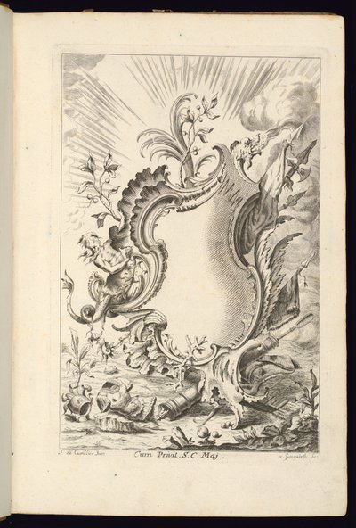 Cartouche with Dragon, Cartouches Book különböző célokra alkotó: Franz Xaver Andreas Jungwierth