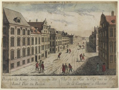 A Rue du Roi--Boston (1776) alkotó: Franz Xaver Habermann