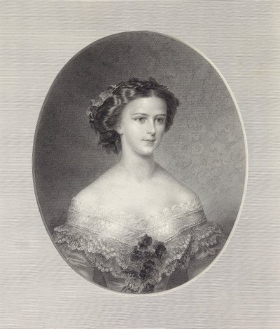 Erzsébet osztrák császárné portréja, 1855 körül. alkotó: Franz Xaver Stöber