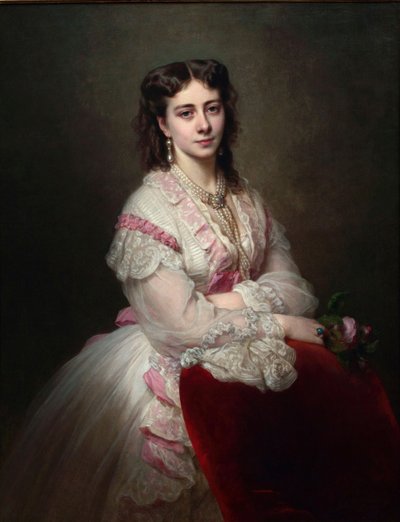 Branicka Mária grófnő arcképe 1843-1918, geb. Sapieha hercegnő, 1865 alkotó: Franz Xaver Winterhalter