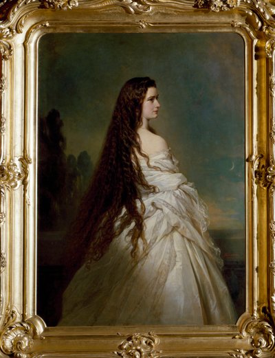 Erzsébet de Wittelsbach (1837-1898) (sissi), osztrák császár (1854-1898) és magyar királynő (1867-1898) portréja Franz Xaver Winterhalter (1806-1873) festménye alkotó: Franz Xaver Winterhalter