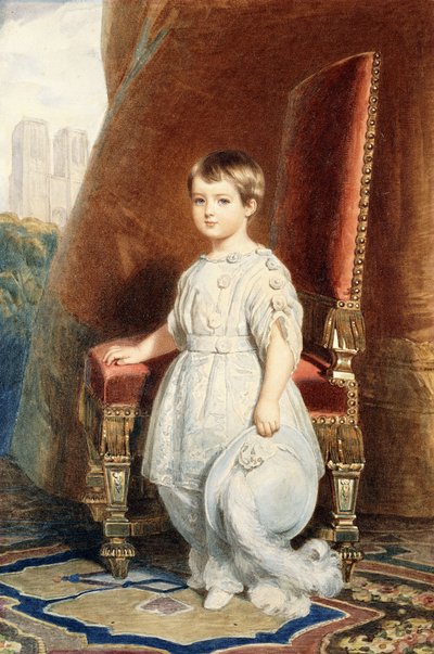 Paris gróf portréja fehér kosztümös fiúként, 1842 alkotó: Franz Xaver Winterhalter