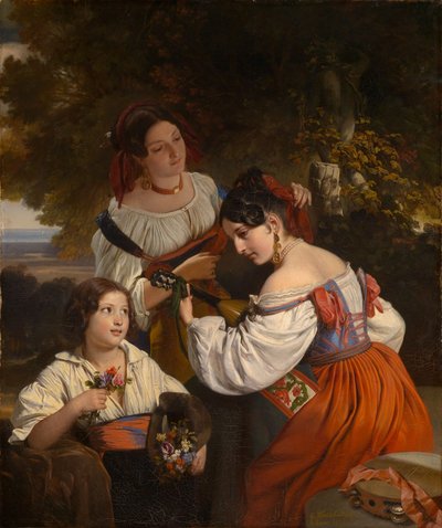 Római zsánerjelenet alkotó: Franz Xaver Winterhalter