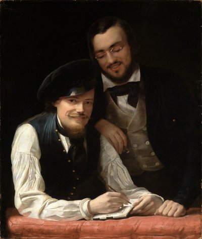 A művész önarcképe fivérével alkotó: Franz Xaver Winterhalter