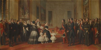 Lajos Fülöp francia király fogadása a windsori kastélyban, 1844. október 8. alkotó: Franz Xaver Winterhalter