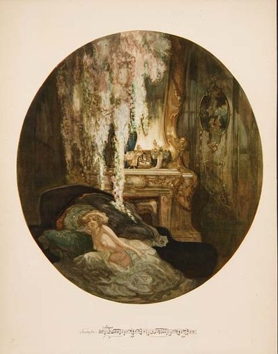 Nackte Frau in ihrem Boudoir von Franz von  Bayros