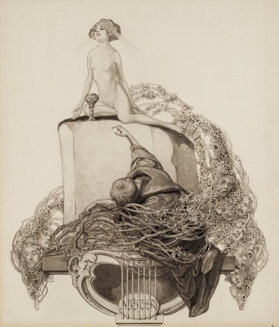 Ex Libris Walther és Amelia Fahrenhorst alkotó: Franz von Bayros