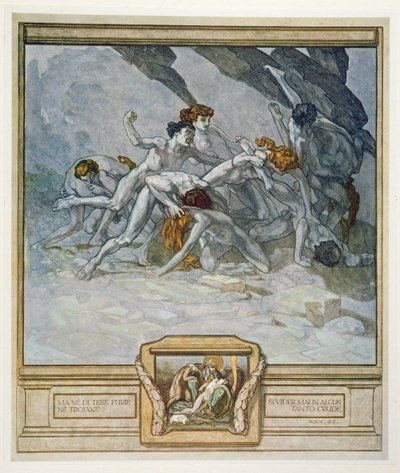 Illusztráció Dante „Isteni színjátékából”, Inferno, XXX. ének: 1921. 22. alkotó: Franz von Bayros
