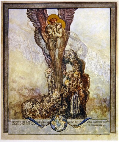 Illusztráció Dantès Isteni komédiájából, Paradicsom, XXIII. ének, 1921 (wc, papír) alkotó: Franz von Bayros