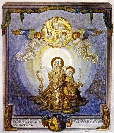 Illusztráció Dante Isteni színjátékából, Paradiso, XXIV. ének, 1921 (wc papíron) alkotó: Franz von Bayros